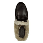 Theo Leather Fur Mule