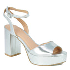 Theresa Metallic Leather Platform SandalSandal