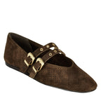 Baylee-Grommet Suede Maryjane Straps Ballet