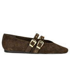 Baylee-Grommet Suede Maryjane Straps Ballet