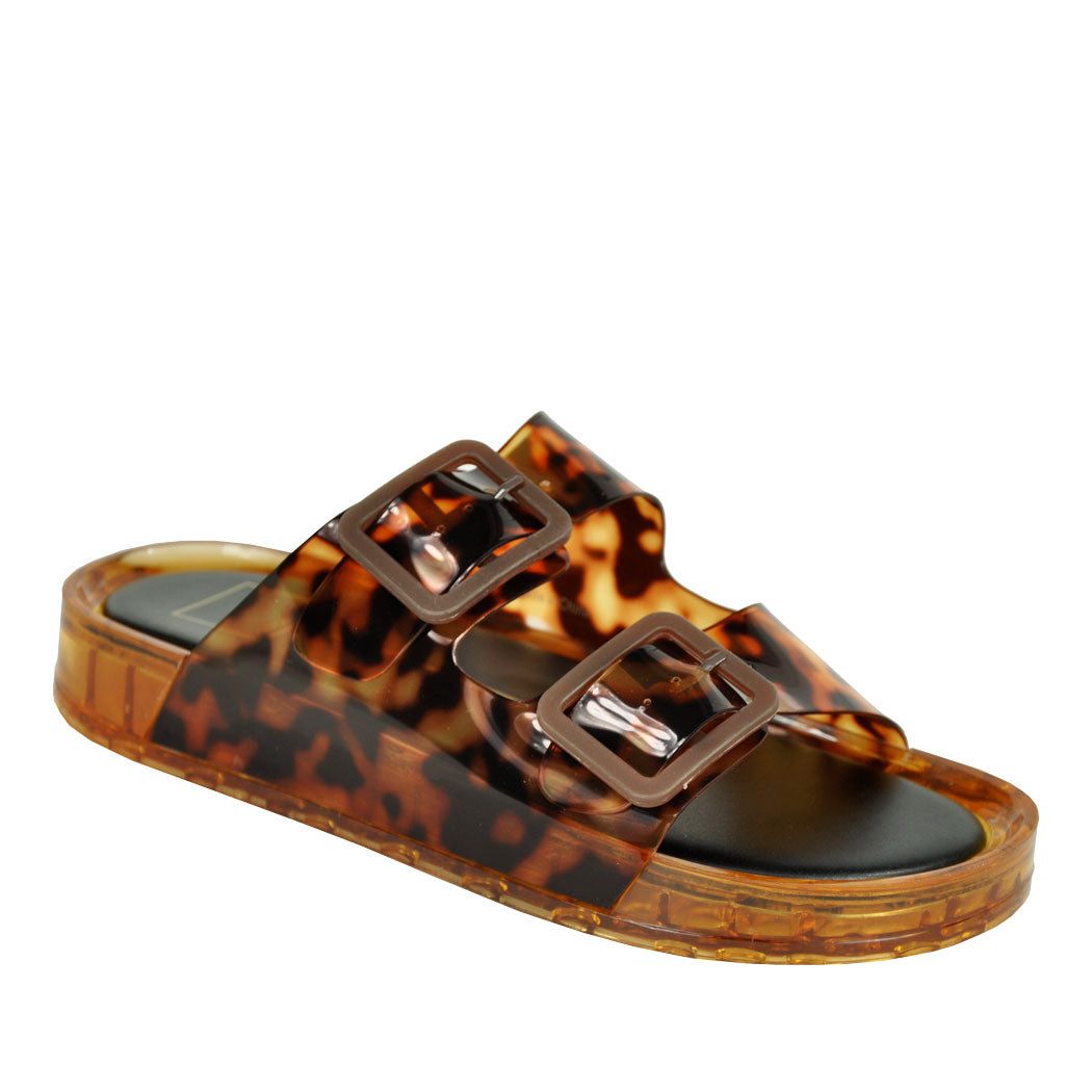 Julio Tortoise Jelly Buckles Slide – Footnotes