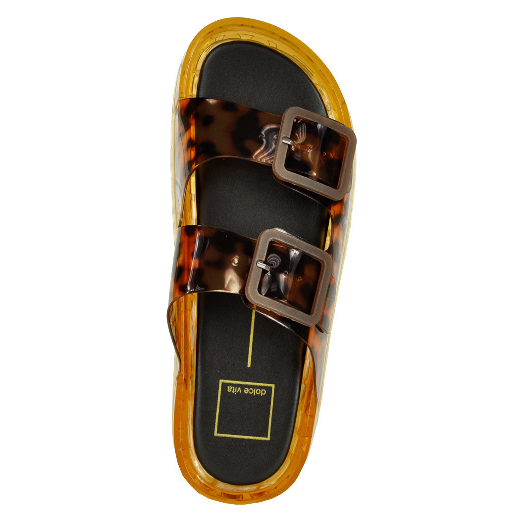 Julio Tortoise Jelly Buckles Slide – Footnotes