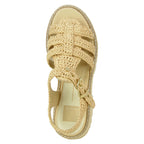 Latice Raffia Platform Sandal