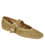 Mikel Perforated Suede Ballet Flat