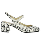 Clare Boucle Fabric Strap Heel