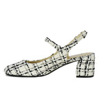 Clare Boucle Fabric Strap Heel