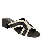 Helen Fabric Block Heel Slide