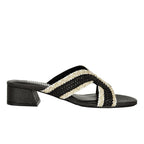 Helen Fabric Block Heel Slide