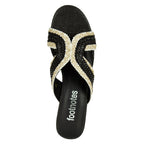Helen Fabric Block Heel Slide