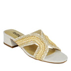 Helen Fabric Block Heel Slide
