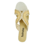 Helen Fabric Block Heel Slide