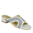 Helen Fabric Block Heel Slide