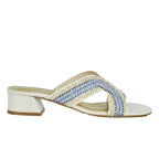 Helen Fabric Block Heel Slide
