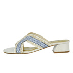 Helen Fabric Block Heel Slide