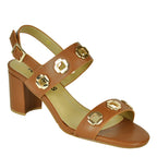 Livie Leather Heel Ornament Sandal