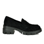 Narda Suede Quilted Lug Loafer