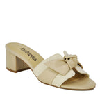 Ozane Canvas Leather Bow Slide