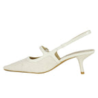 Payge Flannel Patent Heel Slingback