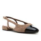 Trill Suede Quilted Flat Sling