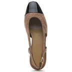 Trill Suede Quilted Flat Sling