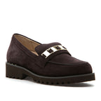 Zumy Suede Flat Ornament Loafer