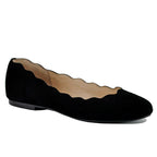 Jigsaw Suede Scallop Ballet Flat