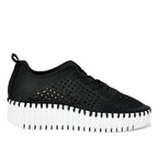 Tulip-4271 Knit Tie Platform Sneaker