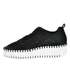 Tulip-4271 Knit Tie Platform Sneaker