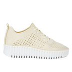 Tulip-4271 Knit Tie Platform Sneaker