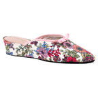 Lolita Floral Print Bow Slipper