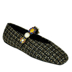 Amarissa-2 Tweed Strap Ornament Ballet