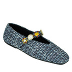 Amarissa-2 Tweed Strap Ornament Ballet