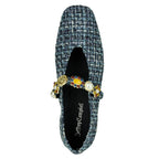 Amarissa-2 Tweed Strap Ornament Ballet