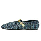 Amarissa-2 Tweed Strap Ornament Ballet