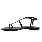 Corinth Leather Flat Strappy Sandal