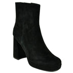 Step-Out Suede Platform Heel Bootie
