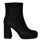 Step-Out Suede Platform Heel Bootie