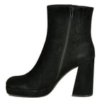Step-Out Suede Platform Heel Bootie