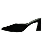 Unamused Suede Heel Mule