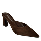 Unamused Suede Heel Mule