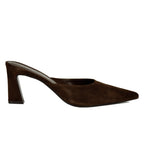 Unamused Suede Heel Mule