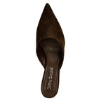 Unamused Suede Heel Mule