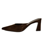 Unamused Suede Heel Mule