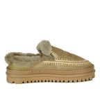 Jun-4.0 Suede Fur Stitch Mule