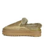 Jun-4.0 Suede Fur Stitch Mule