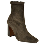 Chloe-Stretch Suede Heel Stretch Bootie