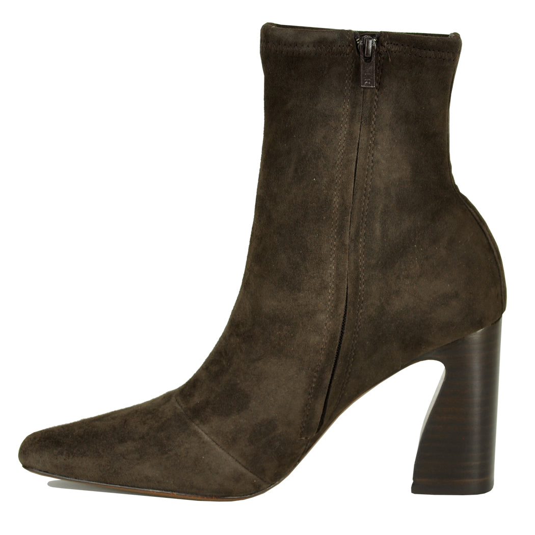 Chloe-Stretch Suede Heel Stretch Bootie