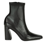 Chloe-Stretch Leather Heel Stretch Bootie