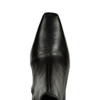 Chloe-Stretch Leather Heel Stretch Bootie