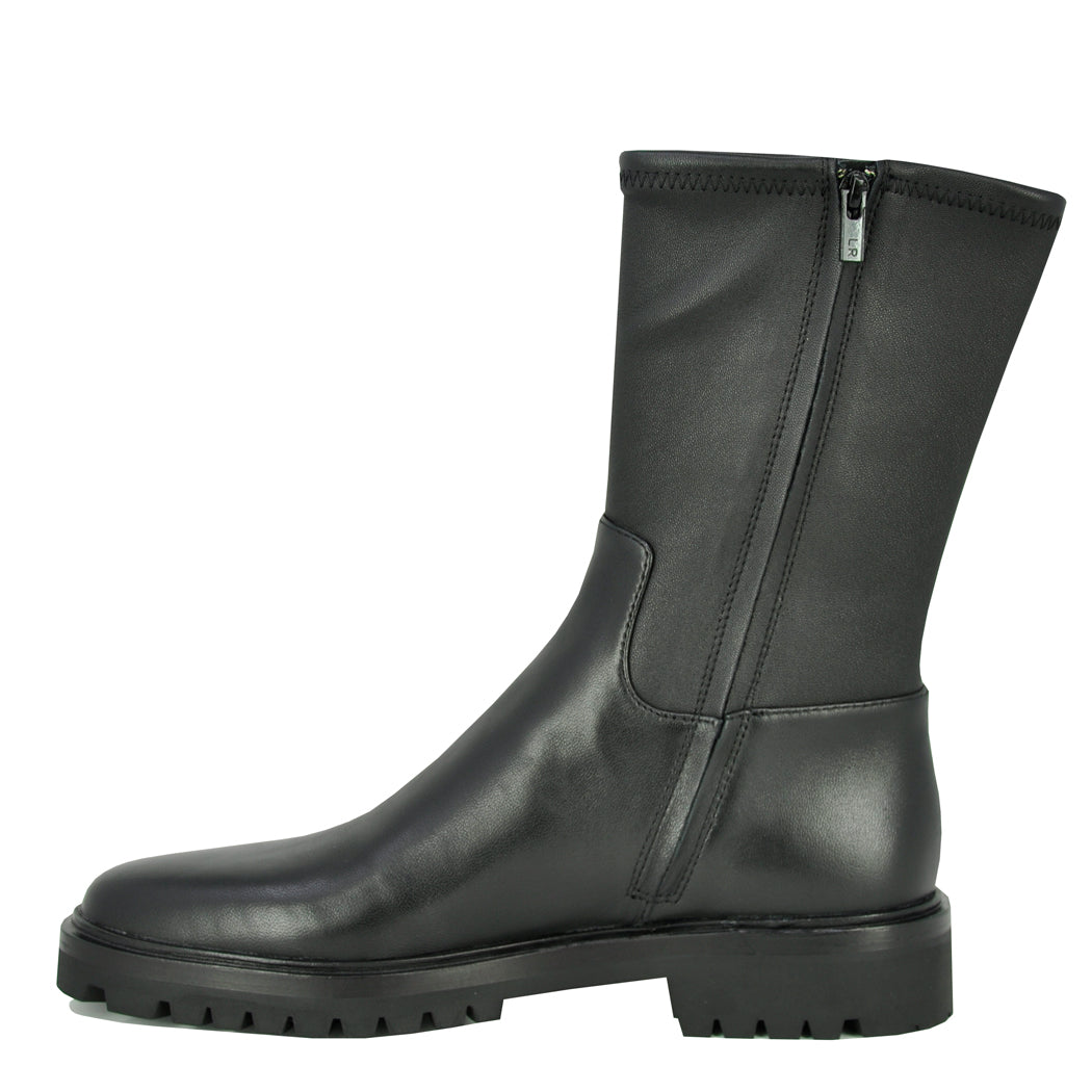 Danny Stretch Leather Flat Boot